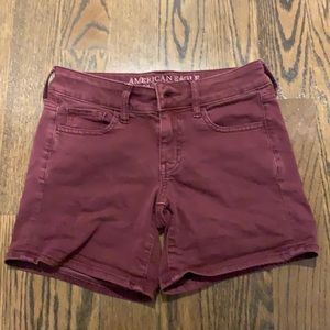 Maroon American Eagle shorts